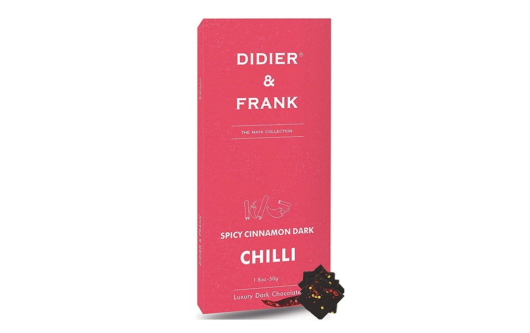Didier & Frank Spicy Cinnamon Dark Chiili Chocolate   Box  50 grams